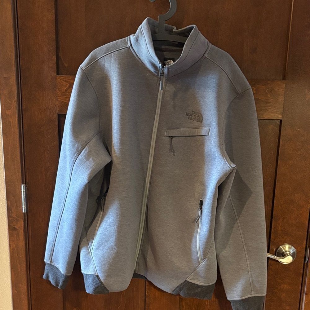 The North Face Thermal 3D Jersey Knit Full Zip Jacket Gray Men’s - XL